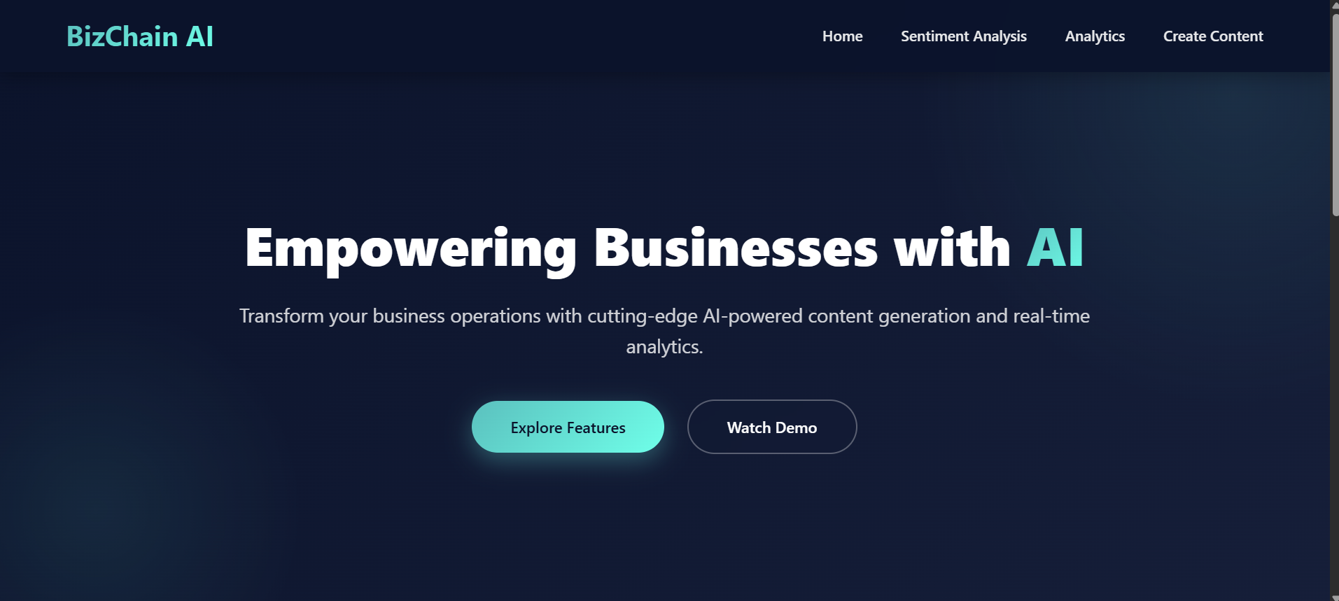BizChain-AI project screenshot