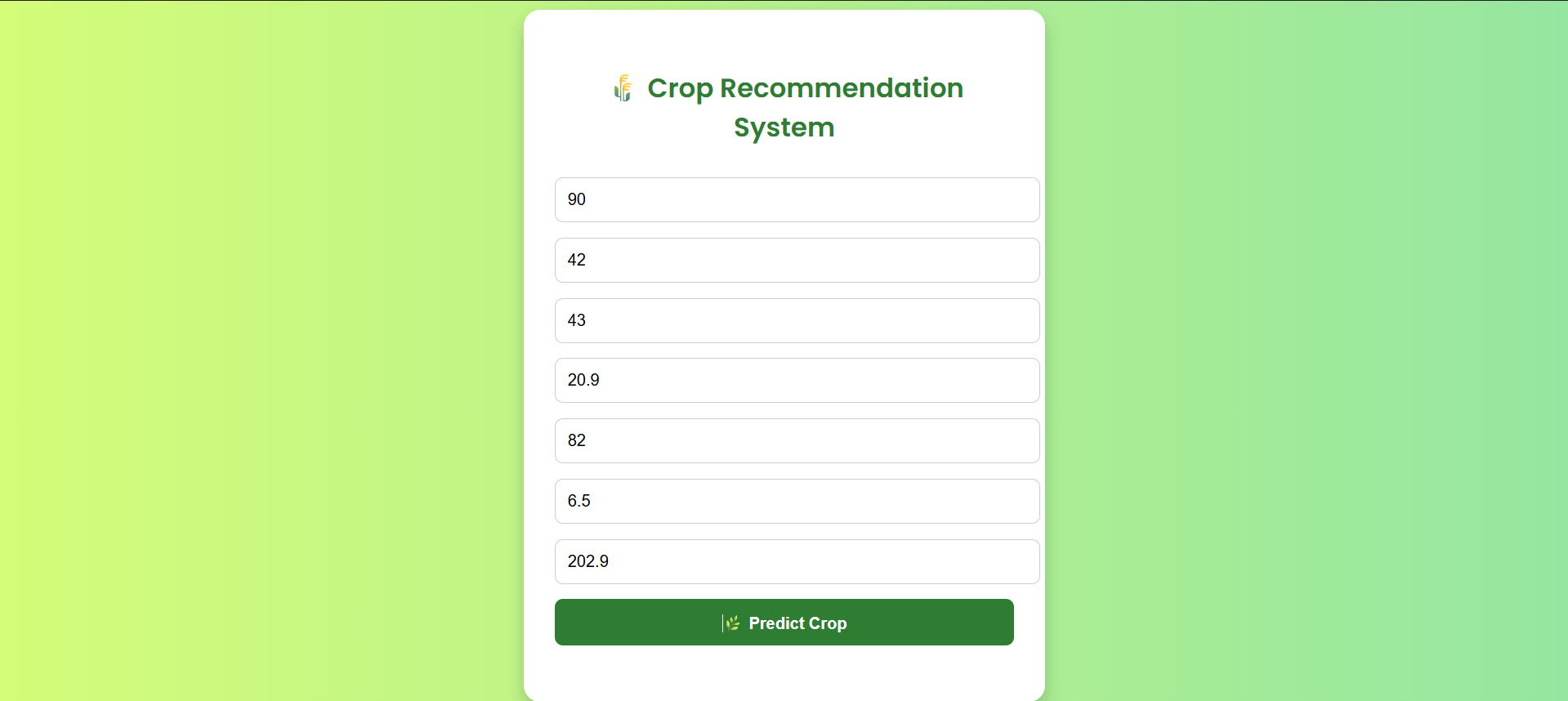 Crop Recommendation